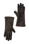Portolano Cashmere Lined Leather Gloves In Black