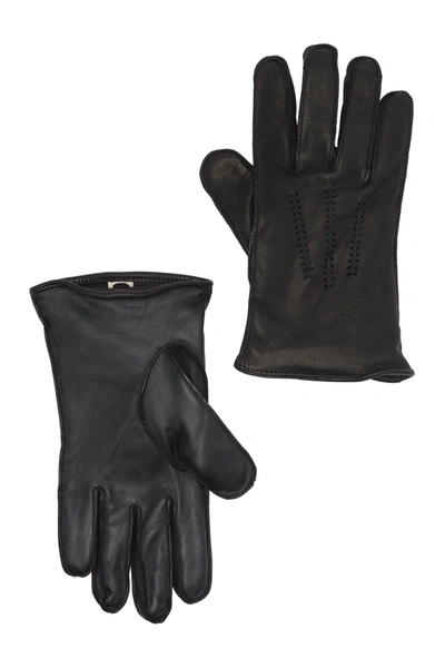 Ugg Wrangell Faux Fur Lined Smart Gloves In Black