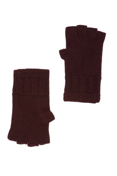 Ugg Knit Fingerless Gloves In Port