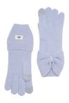 Ugg Bow Wool Blend Tech Glove In Fresh Air
