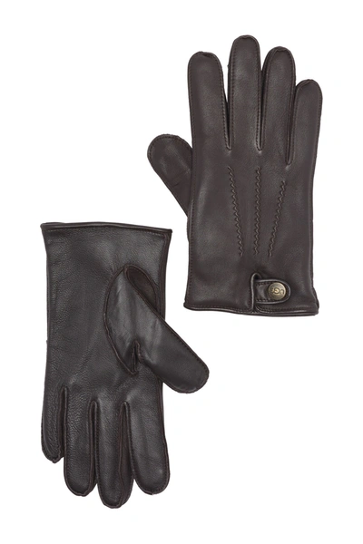 Ugg Snap Smart Gloves In Brown