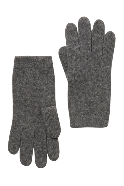 Portolano Solid Cashmere Gloves In Mh Grey
