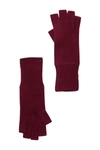 Portolano 12" Cashmere Fingerless Gloves In Dk Bordeaux