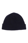 Portolano Cashmere Beanie In Uniform Navy