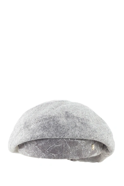 Helen Kaminski Berenice Brushed Wool Blend Beret In Grey Melange