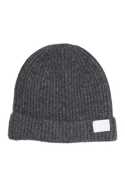 Re/done Classic Ribbed Beanie In Charcoal