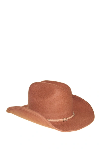 Frye Hannah Felt Cowboy Hat In Henna - Rust