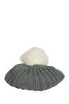 HAT ATTACK APRES FAUX FUR TRIM BERET,040361547431