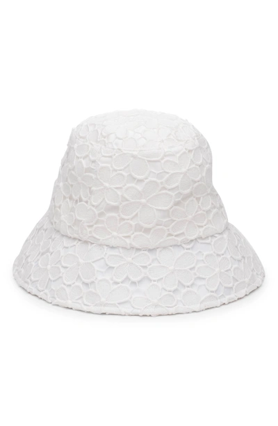 Eugenia Kim Toby Eyelet Bucket Hat In Ivory