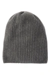 Portolano Slouchy Cashmere Beanie In Medium Hth Grey