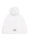 Ugg Knit Pompom Beanie In Ivory