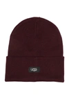 Ugg Knit Cuff Beanie Hat In Port