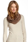 Portolano Leopard Print Infinity Scarf In Asinello-sable Brown