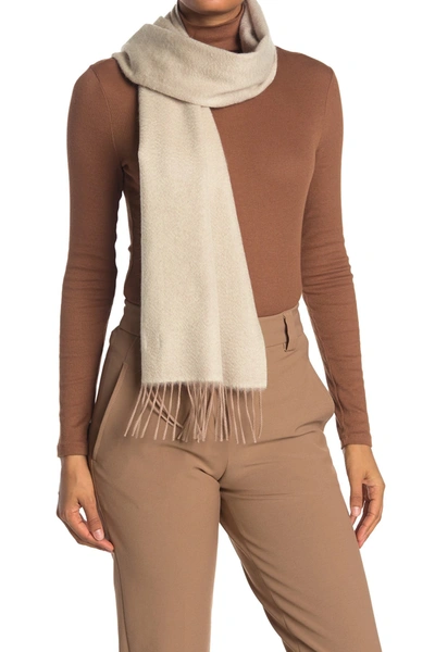 Quinn Double Faced Cashmere Scarf In Camel/ivory