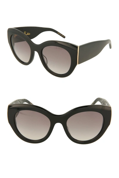 Pomellato 51mm Cat Eye Sunglasses In Black Grey