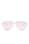 Ted Baker 57mm Metal Frame Aviator Sunglasses In Rose Gold