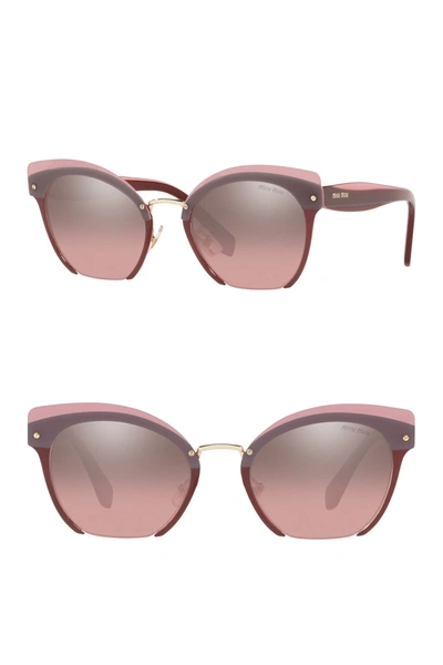 Miu Miu 53mm Cat Eye Sunglasses In Pink