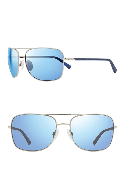 Revo Re 1082 03 Bl Harbor S Rectangle Polarized Sunglasses In Blue