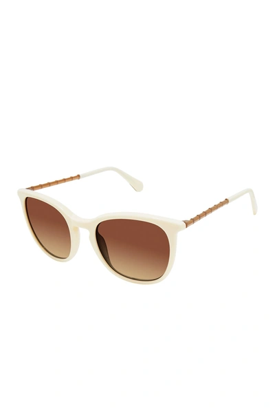 Balmain 51mm Round Sun Glasses In White