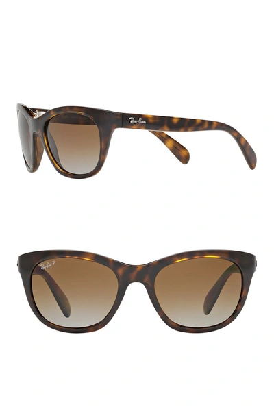 Ray Ban 56mm Highstreet Polarized Cat Eye Sunglasses In Lite Hava