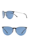 Ray Ban 41mm Phantos Rubber Aviator Sunglasses In Gunmetal
