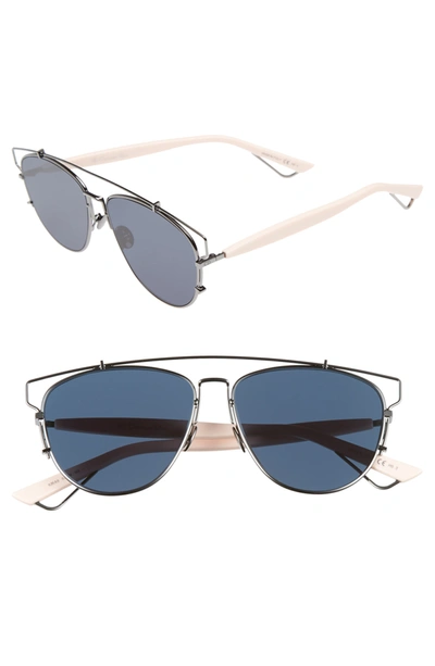 Dior Technologic 57mm Brow Bar Sunglasses In 01ur-a9