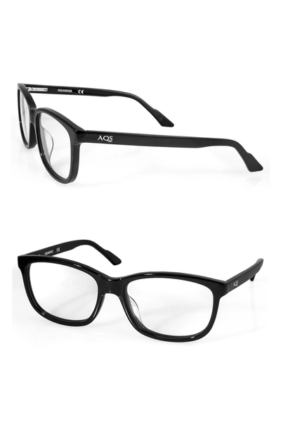 Aqs Collin 54mm Rectangle Optical Frames In Black