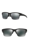 Oakley Thinlink 63mm Sunglasses In Polished Black /black Iridium