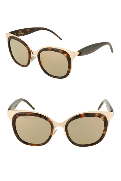 Pomellato 52mm Square Sunglasses In Gold Avana Gold