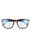 Quay Hardwire 54mm Polarized Sunglasses In Blktort Clrblt
