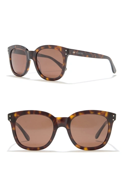 Gucci 50mm Square Sunglasses In Havana