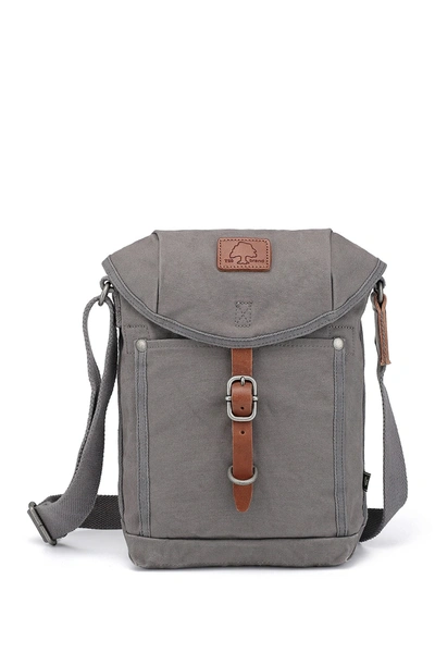 Tsd Forest Flap Canvas Crossbody Bag In Grey