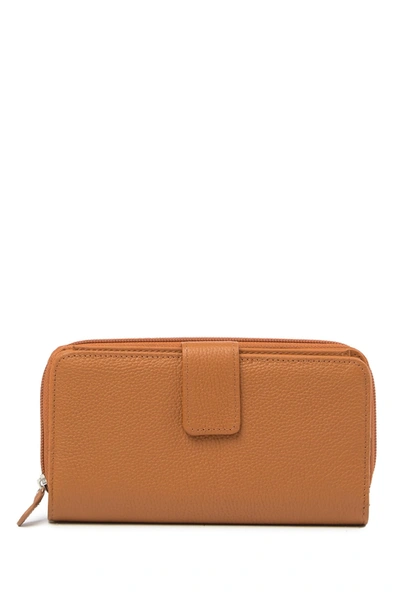 Mundi All In One Leather Clutch In 90n-peanut