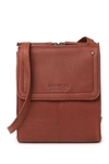 American Leather Co. Kansas Foldover Crossbody Bag In Brandy Smooth