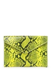 Rebecca Minkoff Leo Snakeskin Embossed Leather Envelope Clutch