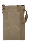 VINTAGE ADDICTION RECYCLED MILITARY TENT CROSSBODY BAG,013348602560
