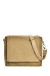 VINTAGE ADDICTION RECYCLED MILITARY TENT CROSSBODY BAG,013636986631