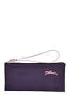 Longchamp Le Pliage Club Flat Wristlet In Bilberry