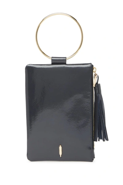 Thacker Nolita Ring Handle Leather Clutch In Graphite