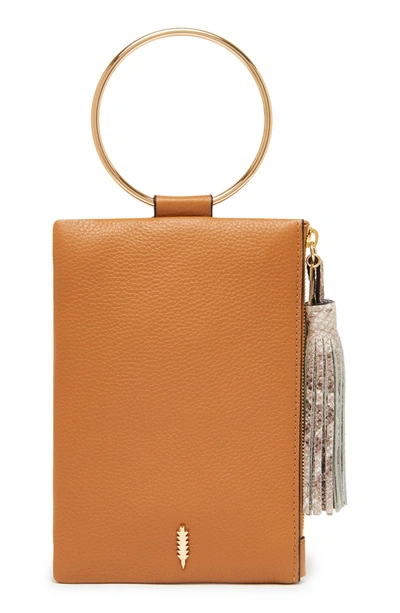 Thacker Nolita Ring Handle Leather Clutch In Miel