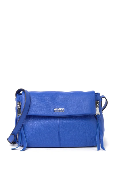 Aimee Kestenberg Bali Leather Crossbody Bag In Lapis Blue