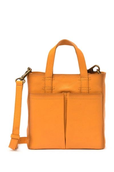 Frye Mindy Leather Mini Tote Crossbody Bag In Mustard