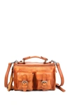 Old Trend Las Luna Leather Crossbody Bag In Chestnut