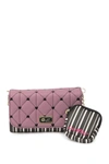 Luv Betsey By Betsey Johnson Heart Quilted Crossbody Bag In Mauve