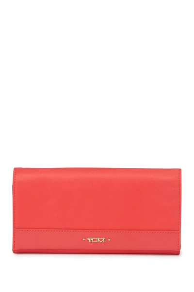 Tumi Continental Flap Wallet In Ultra Red