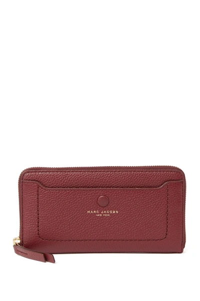 Marc Jacobs Standard Continental Leather Wallet In Mulled Wine