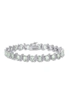 Delmar Prasiolite & Diamond Link Bracelet In Green