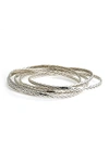 Samuel B Jewelry Sterling Silver Interlocking Byzantine Bangles In Silver