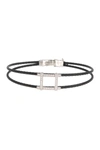 Alor 18k White Gold Pave Diamond & Stainless Steel Cable Noir Bracelet In 18kt Wg