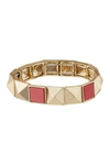 JARDIN SEMIPRECIOUS STONE PYRAMID STUD STRETCH BRACELET,848179091401